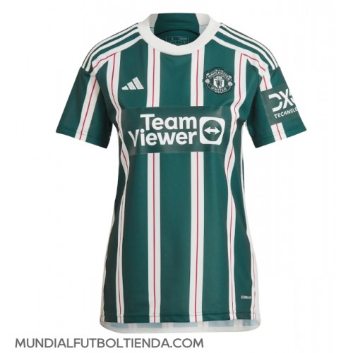 Camiseta Manchester United Segunda Equipación Replica 2023-24 para mujer mangas cortas
